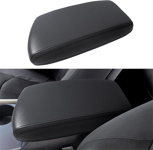 Asgohme Center Console Armrest Cover Compatible with Kia Optima 2016-2020 Accessories, Premium Leather Arm Rest Cover Pad, Car Middle Console Cover (Black)