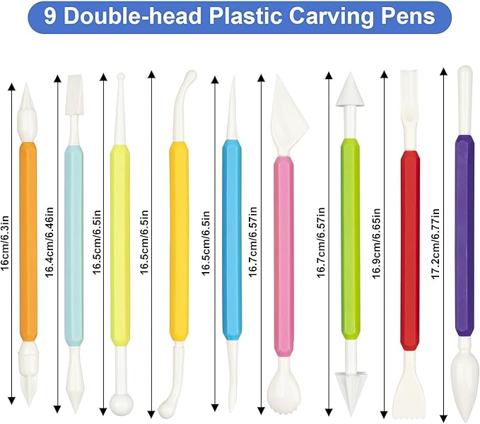 Clay Tools Kit, 13 PCS Polymer Clay Tools, Essential Ceramic Clay Sculpting Tools, Air Dry Clay Tools for Pottery, Clay Modeling, Carving and Sculpting, Suitable for Kids, Adults and DIY Enthusiasts