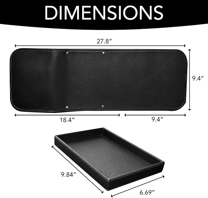 Couch Remote Caddy Control Holder Sofa Organizer with Detachable Wooden Snack Tray for Recliner Mattresses Chair Armrests with 4 Slots - 1 Large Pockets and 3 Small Pockets (Black)