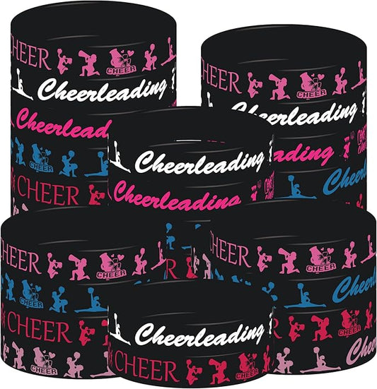 48 Pcs Cheer Party Favors Rubber Bracelets Silicone Wristbands,Cheerleading Party Favors Supplies Decorations for Cheer Team and Cheerleaders