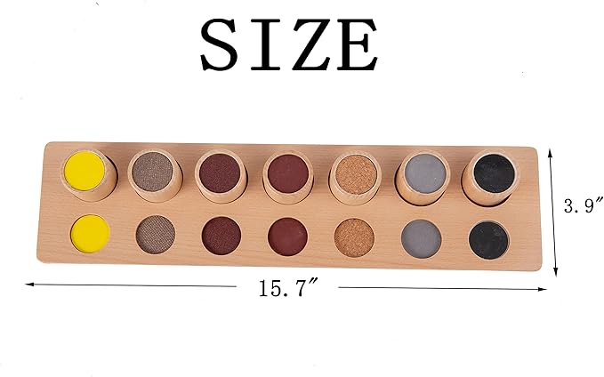 Montessori Sensory Toys for Babies 6-12 Months Wooden Touch & Match Board, Sensory Games for Kids 2 3 4 Years - Learning Different Materials Touch Feel,Montessori Kids Sensory Homeschool Supplies