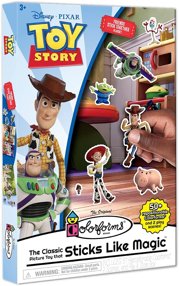 Colorforms — Disney Toy Story Box Set — Pieces Stick Like Magic — Scenes and Pieces for Storytelling Play! — Ages 3+