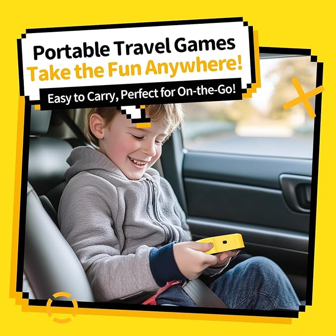 Handheld Electric Puzzle Game Console - Tic Tac Toe Game Educational Road Trip Activities for Kids - Board Games, Juegos para Niños - Ideal Birthday for Kids and Adults