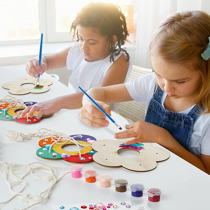 Kids Arts and Crafts Bird Feeders for Outside, 2-Pack DIY Wooden Paint Kits Outdoor Toys for Boys & Girls Age 3-5 4-8 8-12