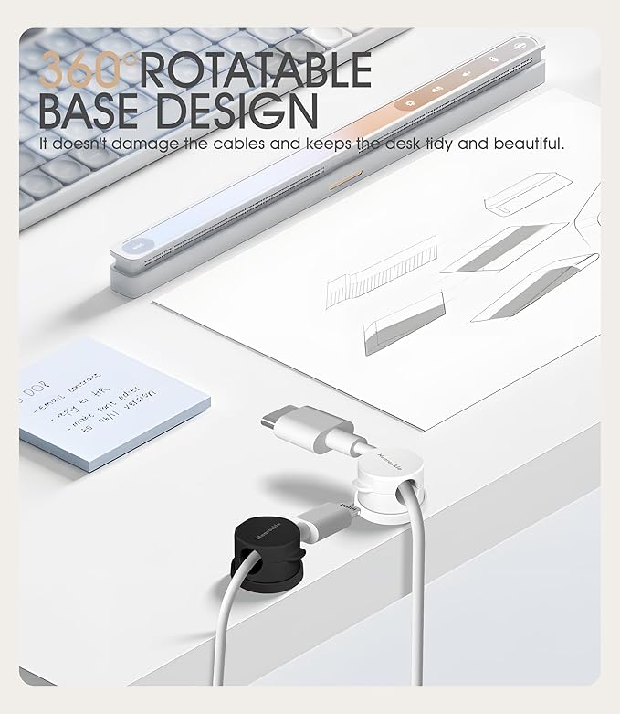 9 Pack Spring Cord Organizer Cable Clips [Locking Cable Rotatable], 2025 Latest Nearockle Phone Charging Cord Holder Cable Management for Car, Nightstand, Office Desk Accessories (Multi)