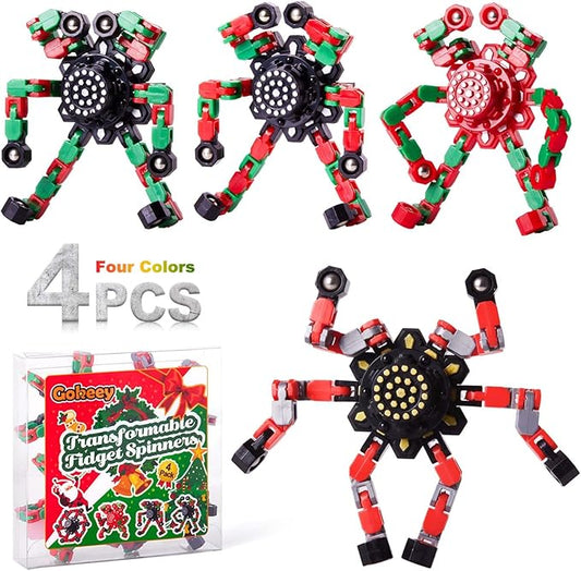 Fidget Spinners for Kids and Adults Christmas Fidget Toys Gifts, Stress Relief Sensory Toys for Boys and Girls Fingertip Gyros for ADHD Autism for Kids Birthday Gifts (Fidget Toy- Red)