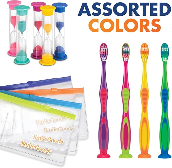 Practicon Child Deluxe Dental Care Kit, Travel Size Bundle w/Toothbrush, Crest Toothpaste, Floss, Lip Balm and Sand Timer, TSA Friendly Kids Oral Care Kit