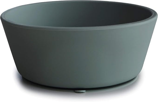 mushie Silicone Suction Bowl | BPA-Free Non-Slip Design (Dried Thyme)