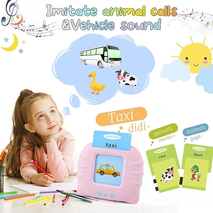 FREE TO FLY Talking Flash Cards Toddler Learning Toys for 2 3 4 5 6 Year Old Girls Boys: Speech Therapy Toys Autism Sensory Toys Preschool Educational Kids Toys 224 Sight Words Birthday Gifts