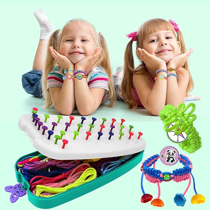 Coiinala Friendship Bracelet Making Kit Toys for Girls, Ages 7-12 Girls Gifts Ideas, Arts and Crafts String Maker, Bracelet DIY, Kids Jewelry Kit, Best Gifts Ideas for Kids Age 7 8 9 10 11 12 Year Old