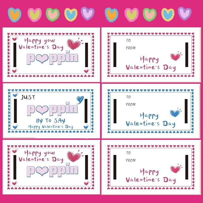 28PCS Valentines Cards with Pop Bracelets Fidget Toys, Bulk-Valentine's Day Gifts for Kids, Valentine Exchange Cards Gift for Classroom, School Party Favors for Kids, Valentine's Day Prize Toys