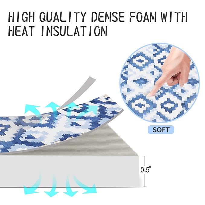 Yay Mats Stylish Extra Large Soft Baby Play Mat. Soft, Thick, Non-Toxic Foam playmat Covers 6 ft x 4 ft. Expandable Interlocking Floor Tiles Toddlers and Kids Playmat Tummy Time Mat