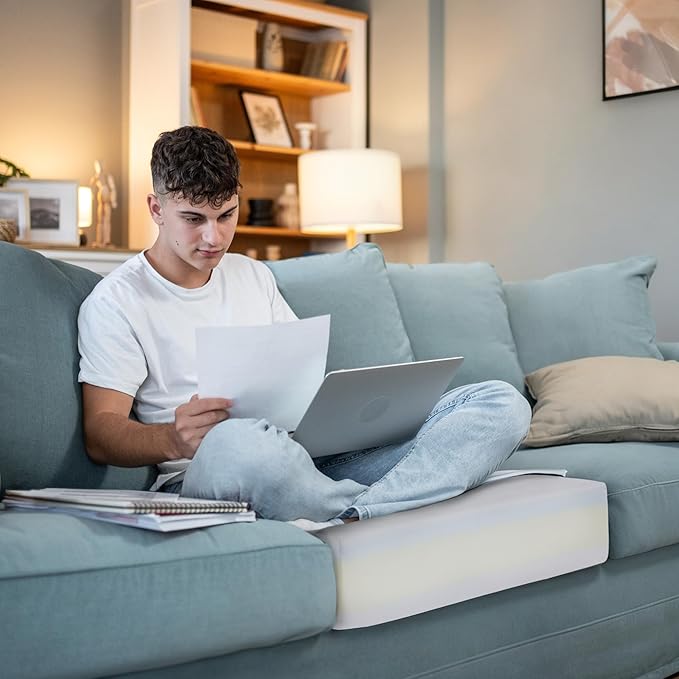 BALAPET Couch Cushion Replacement Memory Foam Upholstery Square Cushion, Sofa Cushions Inserts with Dacron Fiber Layer, High Density Foam Wrapped with Memory Foam & Polyester Batting(24 * 27 * 6in)