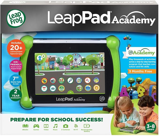 LeapFrog LeapPad Academy Kids’ Learning Tablet, Green