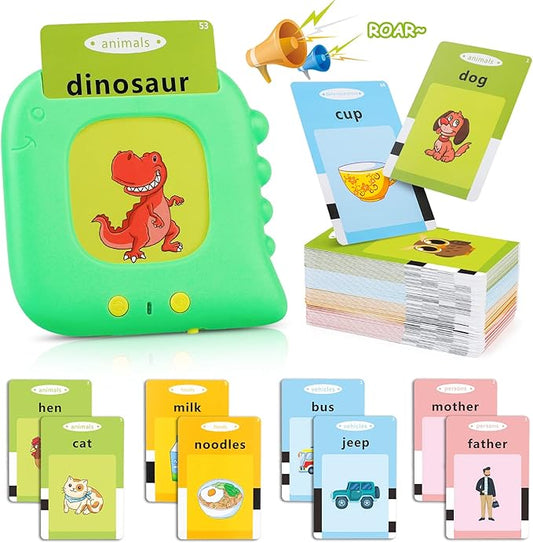 Talking Flash Cards for Toddlers 1-3, Autism Sensory Toys for Autistic Kids, Montessori Educational Learning Toys with 224 Sight Words, Speech Therapy Toys for 1-5 Year Old Boys Girls Gifts