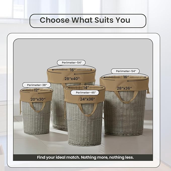 LFH Home Cotton Canvas Large Laundry Bag with Handle, Heavy Duty Drawstring Closure Washable Laundry Bags, School Travel, Home, Hotel, College Dorm, Organizer Sack, Toys 20x30-Beige Thanks Giving