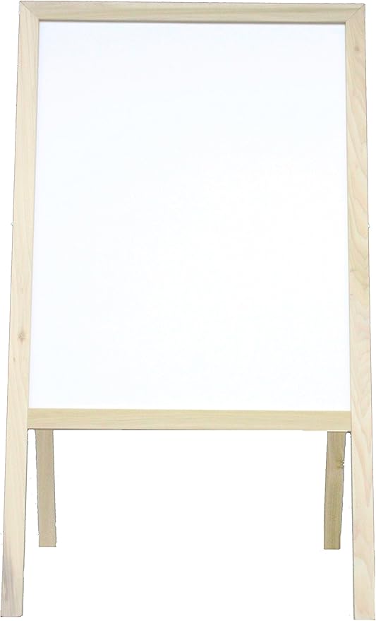 Flipside Products Marquee Easel, Natural Hardwood, White Dry Erase/Black Chalkboard, Menus, Announcements, Restaurants, Coffee Shops, Sale