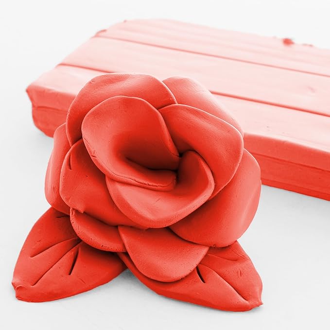 BAZIC Modeling Clay Red Color 1 LB, Light Dough Art Craft, Non Toxic Gift for Artist Kids Toddler Boys Girls, Bulk for Classroom, 2-Pack