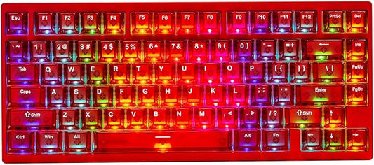 MG75MAX 81 Keys Wired Magnetic Switch Keyboard, 256KHZ Single Key Scan Rate, PCB Nano-Coating Waterproof, Hall Effect, 8KHZ/ARGB/CNC Aluminum Gaming Keyboard(Red)
