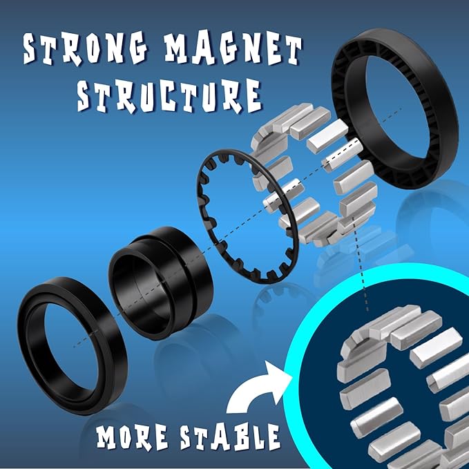 Cevioce 6 PCS Magnetic Ring Fidget Toys Set,Easter Basket Stuffers Finger Spinner Pack for Teens Adults and Kids,Coolest Magnet for ADHD Anxiety Relief Toy for 8+ Year Old Boys Valentine's Day Gifts