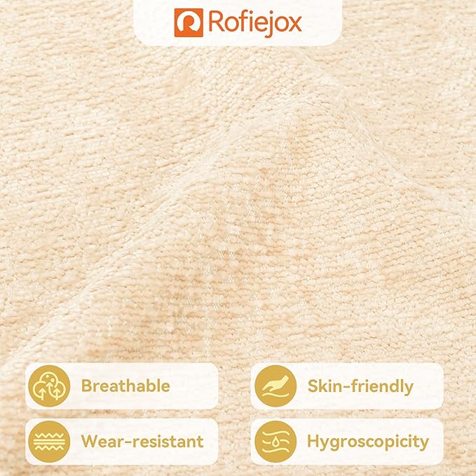 Bench Cushion 36 Inch - Luxury Chenille, High-Density Memory Foam, Non-Slip Bottom, Soft Durable Indoor Tufted Long Seat Cushion for Window Garden Furniture (Ivory, 36x14x4 Inch)