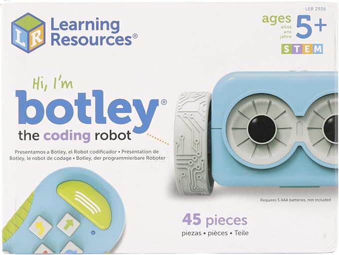 Learning Resources Botley The Coding Robot - 45 Pieces, Ages 5+ Screen- Free Coding Toys, Coding STEM Toy for Kids, Coding for Kids