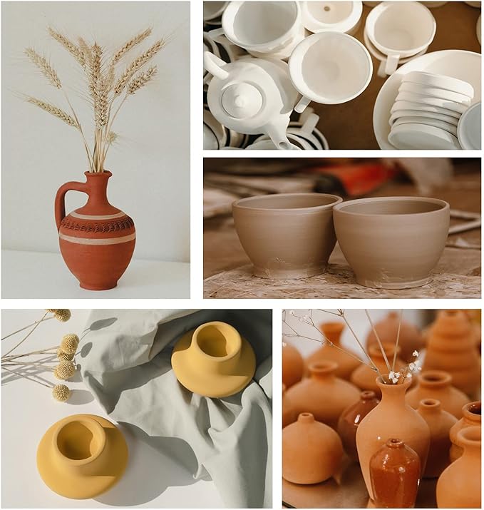 Air Dry Clay 10 LBs, Pottery Modeling Clay for All Purpose Hand Modeling and Throwing, Non-Toxic (White)