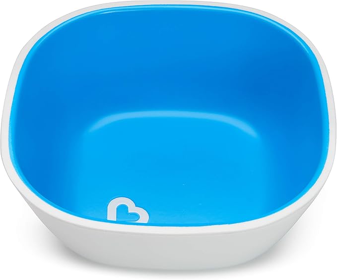 Munchkin® Color Me Hungry 7pc Toddler Feeding Supplies Set, Includes Plates, Bowl, Open Cup and Utensils in a Gift Box, Blue