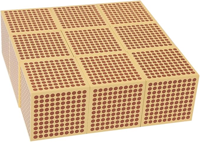 MEYOR Montessori 9 Wooden Thousand Cubes Mathematics teaching aids