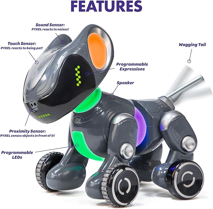Educational Insights PYXEL A Coder’s Best Friend - Coding Robots for Kids with Blockly & Python Coding Languages