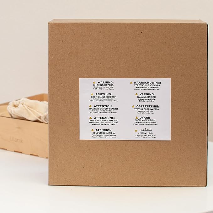 Ulanik Balls on Board Toddler Montessori Toys for 3 Year Old + Kids Wooden Peg Sorter Game for Learning Color Sorting and Counting Preschool Education — 36 pcs