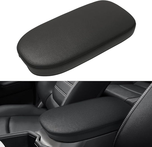Asgohme Car Center Console Armrest Cover Compatible with Toyota RAV4 2019-2025 Accessories, Premium Leather Arm Rest Box Lid Cover, Middle Console Cover (Black)
