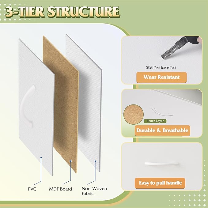 WLIVE Storage Organizer Unit with 11 Fabric Bins, Storage Drawers Organizer with Steel Frame, Tall Storage Tower Organizaton for Living Room, Hallway, Office, White