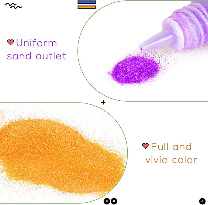 28 PCS Art Sand,DIY Arts and Crafts Kit,Terrarium Sand Play for Wedding Decor,Painting,Children,Decorations,Crafts(1.25oz Bottles)