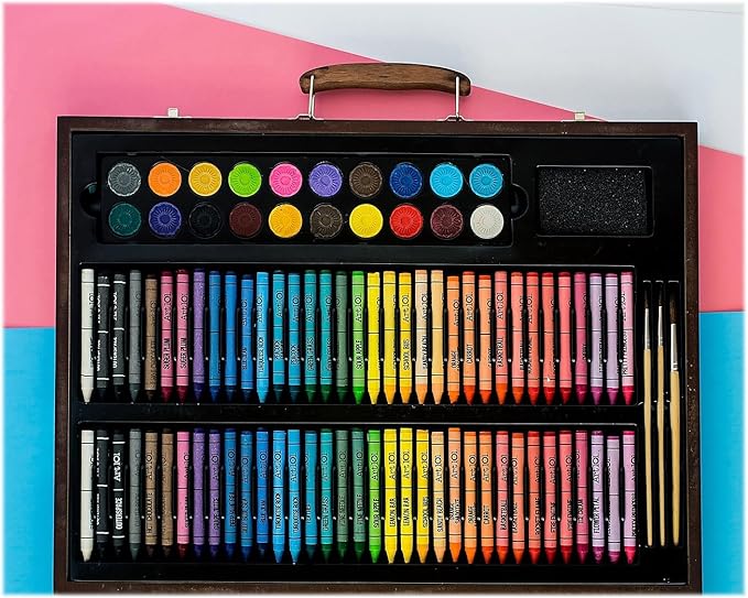 Art 101 USA Art 101 173-Piece Wood Art Set,Mulit Colored,173 Piece Set,53173MB