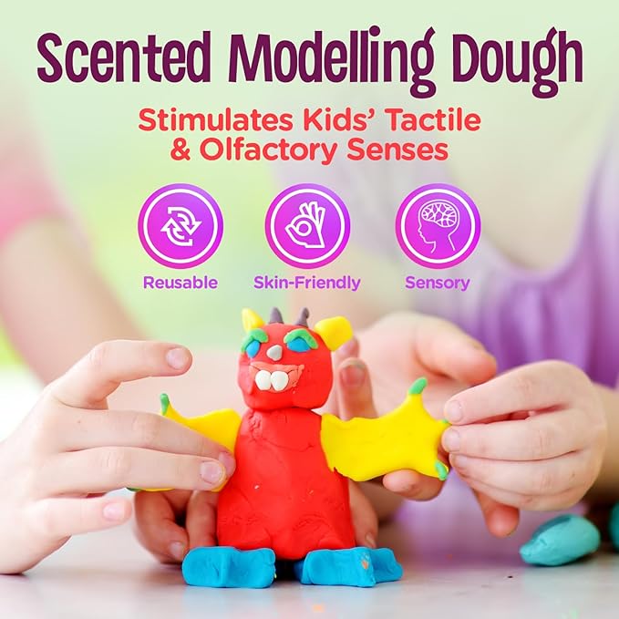 Hygloss Products Kids Scented Dazzlin’ Modeling Dough, 3lb, Red - Cherry Scent, 1 Piece