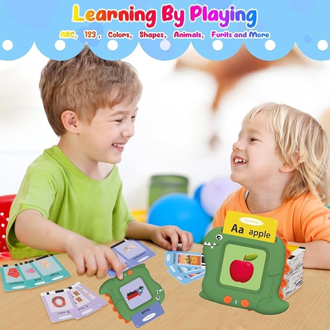 Pocket Speech Talking Flash Cards - 336 Sight Words Toddlers Montessori Audible Speech Buddy Early Learning Flashcards, Autism Sensory Toys Speech Therapy Materials for Toddler Age 3 4 5 Years Old G