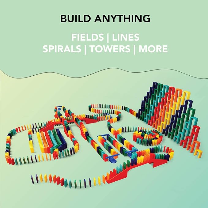 Bulk Dominoes Pro-Domino Kit | Dominoes Set, STEM STEAM Small Toys, Family Games for Kids, Kids Toys and Games, Building, Toppling, Chain Reaction Sets (Master)