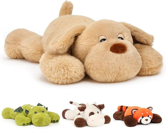 Weighted Dog Stuffed Animal Soft Weighted Plushes Cute Dog Plush Toy Birthday for Boys Girls Kids Adults (20" 3.3 lbs)
