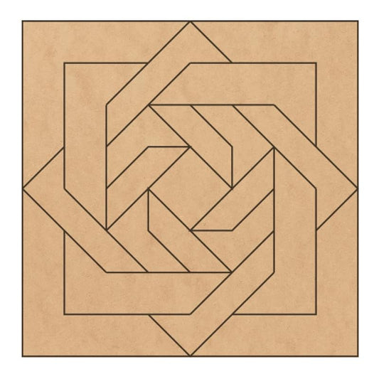 Interlocking Squares Large Unfinished Barn Quilt Wooden Sign to Paint, Country Decor Canvas Quilts Blocks for Painting Kits for Adults Celtic Rope (12 inches, Slip Knot) AVTRBoutique