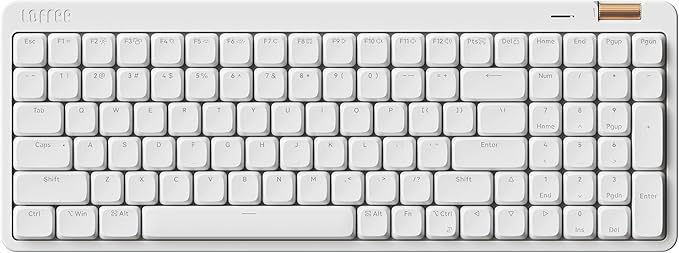 Flow Lite 100 Keys Low Profile Mechanical Keyboard, Swappable Rechargeable Wireless Keyboard with 2.4G Receiver, Bluetooth and Wired Connection for Windows, Mac/ Specter Linear Switches (Off-white)