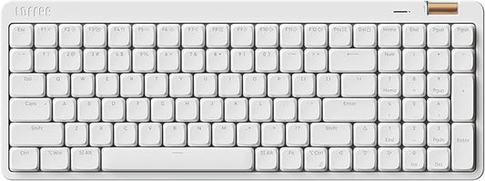 Flow Lite 100 Keys Low Profile Mechanical Keyboard, Swappable Rechargeable Wireless Keyboard with 2.4G Receiver, Bluetooth and Wired Connection for Windows, Mac/ Specter Linear Switches (Off-white)