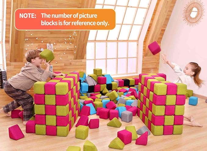 Magnetic Soft Building Blocks for Kids, Magnetic Blocks, Big Blocks, Educational Toys, Incredibly Fun Building Block for Children (Blue+Gray)