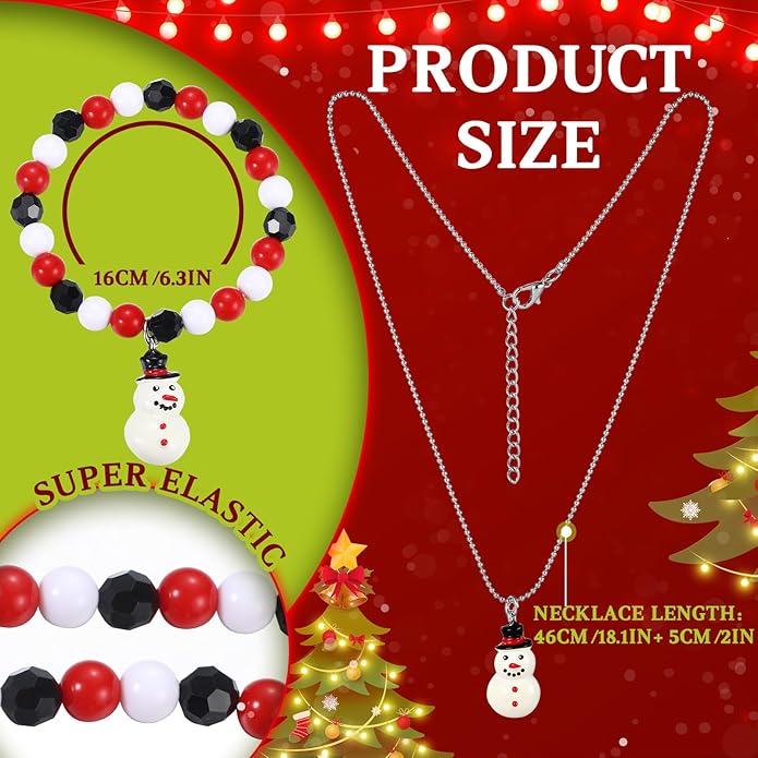 Bonuci 12 Pcs little Girls Jewelry Kids Necklaces and Bracelets Set Kids Jewelry for Girls Christmas Gift Cute Charm Toddler Bracelets for Pretend Play Dress Up Party Favors