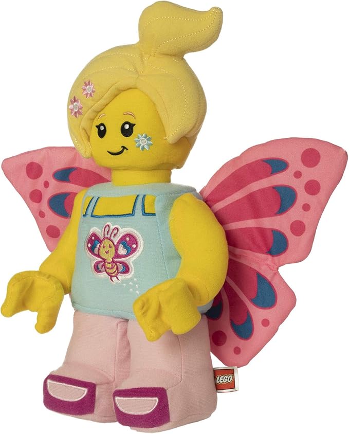 Lego Minifigure Butterfly Girl with Flowers 12" Plush Character