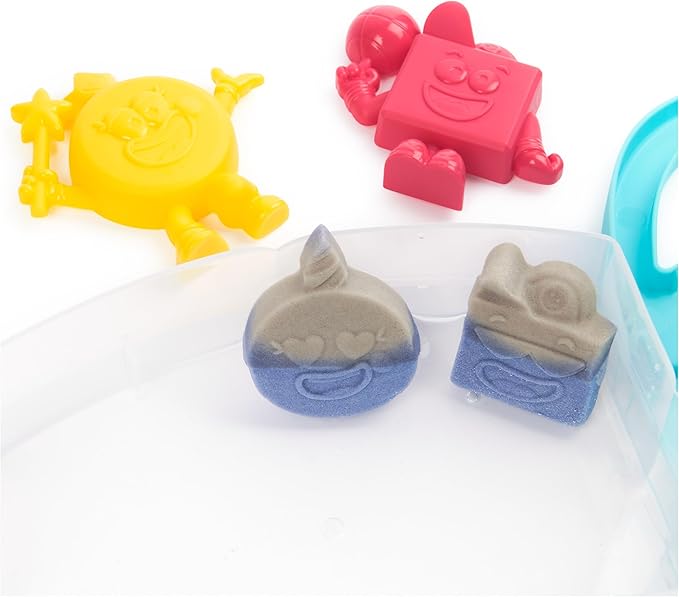 Kinetic Sand, Splash Starter Case with 6oz Color-Change Play Sand, 3 Tools & Molds, Reusable Storage, Sensory Toys for Kids Ages 3 and up
