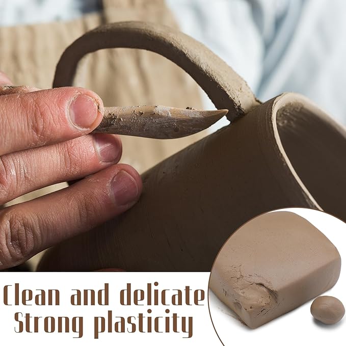 Landical 6 Pack Air Dry Clay 6 lbs Self Hardening Pottery Clay Porcelain All Purpose Natural Modeling for Adults Kids Beginners Advanced Sculptors DIY Crafts Art, 6 Colors