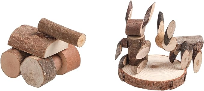 LAZACA Wood Craft Kits DIY for Kids Ages 5-20 Wooden Art Paint Bulk Crafts Garden Playset Loose Parts Play Materials L/21X17X4cm