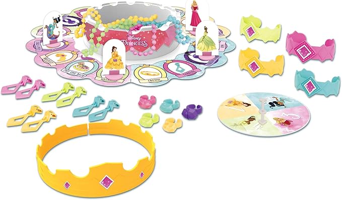 Hasbro Gaming Pretty Pretty Princess: Edition Board Game Featuring Disney Princesses, Jewelry Dress-Up Game for Kids Ages 5 and Up, for 2-4 Players