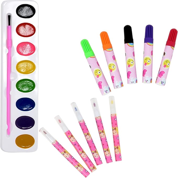 JoJo Siwa Coloring and Activity Art Tub, Includes Markers, Stickers, Mess Free Crafts Color Kit in Art Tub, for Toddlers, Boys and Kids